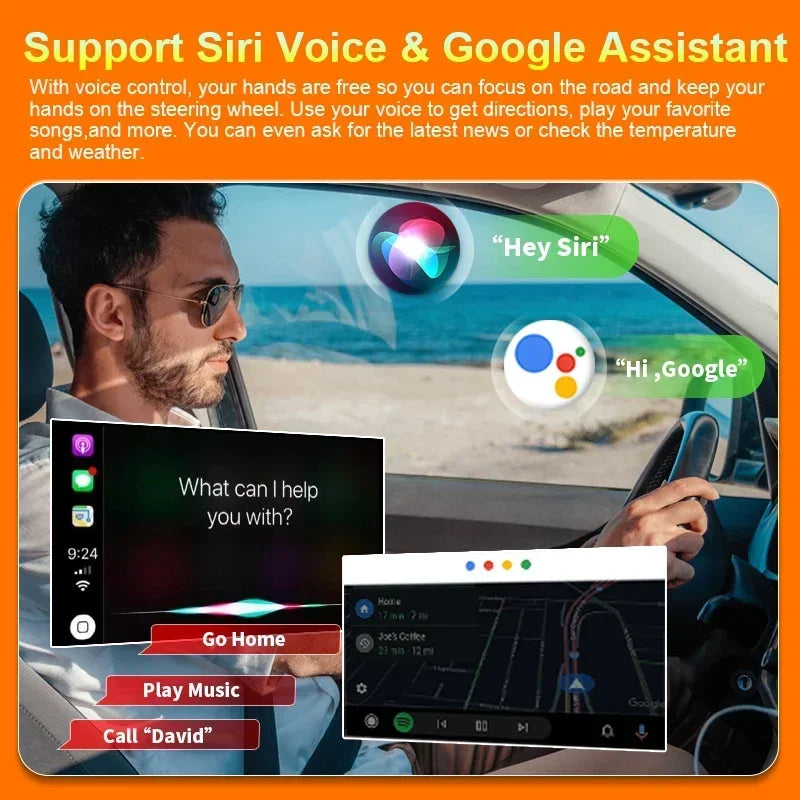 2024 Wireless  CarPlay & Android Auto Box For ACURA RDX TL ILX ZDX 2009-2013 Mirror Link  USB Player Front /Rear AHD Cameras