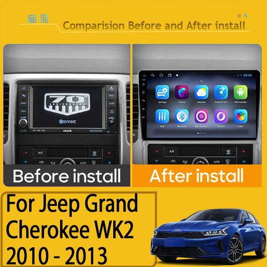 Car Android For Jeep Grand Cherokee WK2 2010 - 2013 Auto Radio Multimedia Player Stereo Video Touchscreen Navigation GPS WIFI