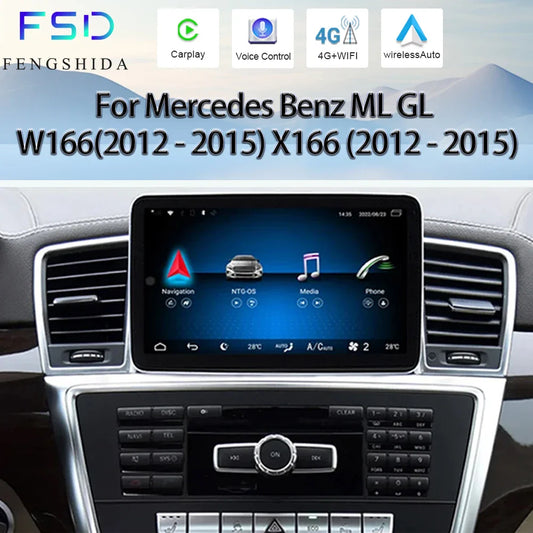 For Mercedes Benz ML GL W166 X166 2012 - 2015 Android CarPlay 4G WIFI Car DVD Radio GPS Navigation Multimedia Player HD Screen
