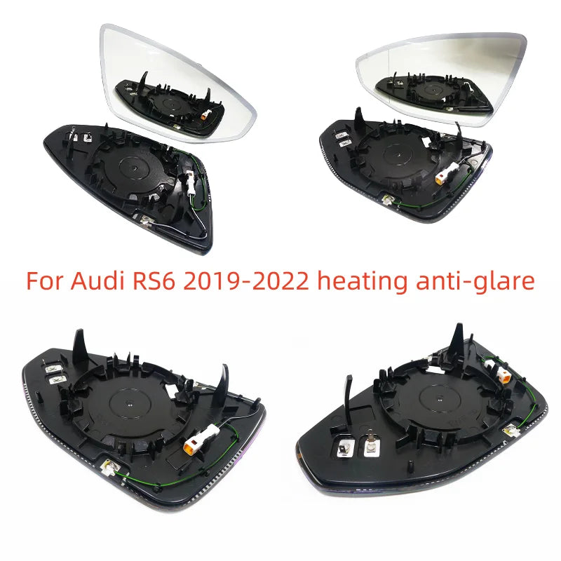 For Audi RS6 2019 2020 2021 2022 OEM Replacement Direct Fit Heated Side Mirror anti-glare Glass Auto parts NEW 1pcs