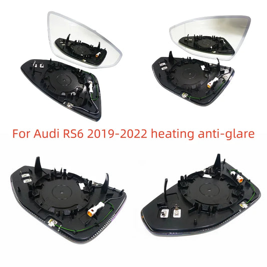 For Audi RS6 2019 2020 2021 2022 OEM Replacement Direct Fit Heated Side Mirror anti-glare Glass Auto parts NEW 1pcs