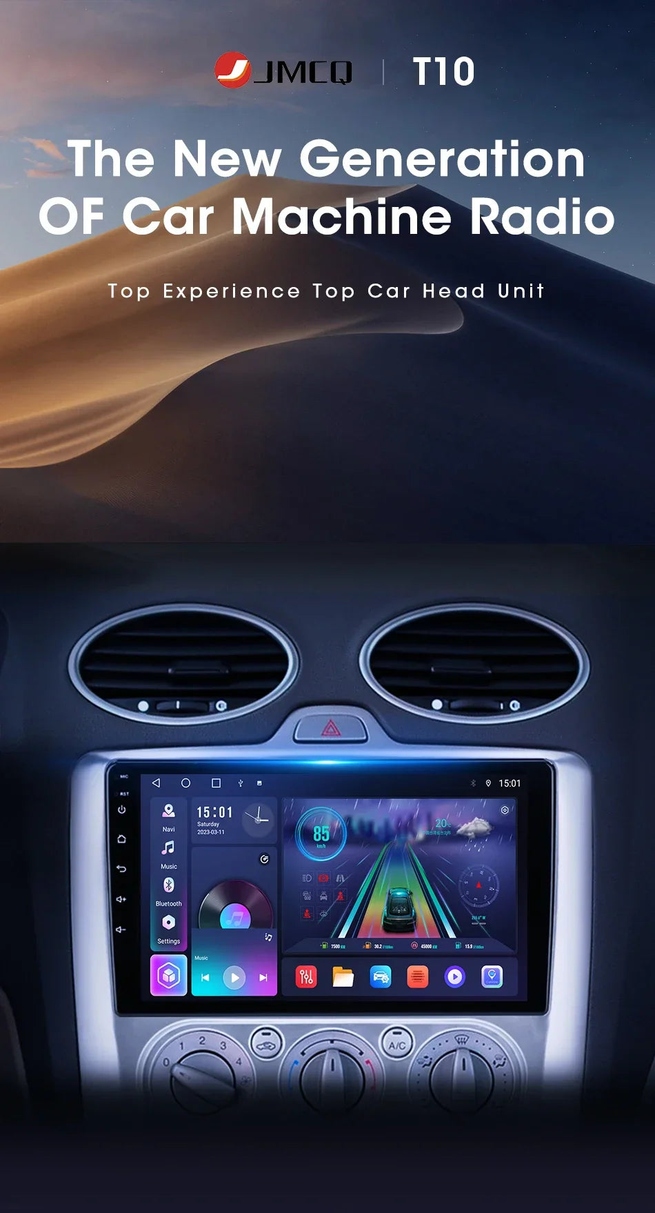 9" Car Radio For Ford Focus 2004 2005 2006 2007 2008 2009 2010 2011 Android12 Multimidia Video Player Head Unit wireless Carplay