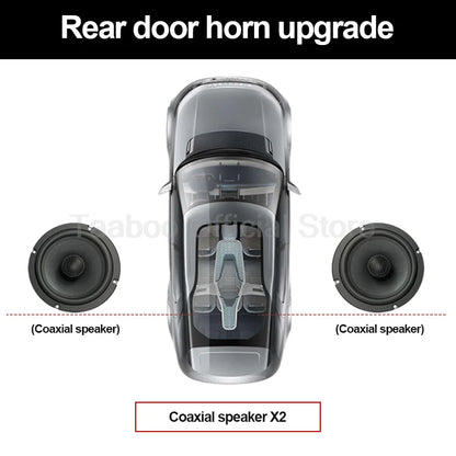 6.5Inch Super Subwoofer with Tweeter Car Coaxial Horn Speaker Modification 120W High Power HiFi Speaker Car Audio Stereo Speaker