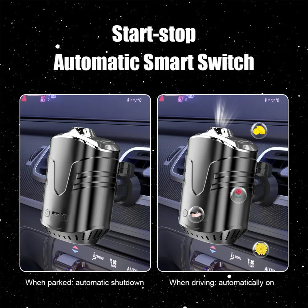 Car Air Freshener Starry Sky Top With Multi-Function Aromatherapy LED Ambient Light Essential Freshener Diffuser Accessories