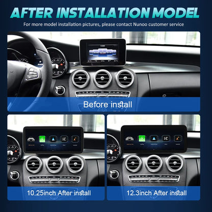 NUNOO Linux Car Radio Wireless Carplay For Mercedes Benz C Class W205 GLC V Class W447 2015-2019 GPS Auto Multimedia Player Navi