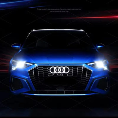 Audi Car LED Front Grille Logo Lamp Static White Light 249 273 285mm For AUDI A3 A4 A5 A6 A7 A8 S3 S4 S5 S6 S7 Q3 Q5 Q7 TT