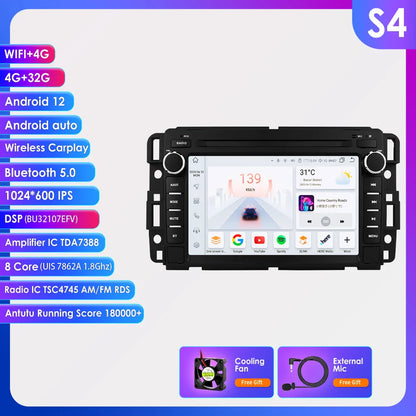 Hizpo 7" Android Car Radio For Chevrolet Silverado GMC Sierra Impala Traverse Avalanche Express Yukon Acadia Savana GPS Stereo