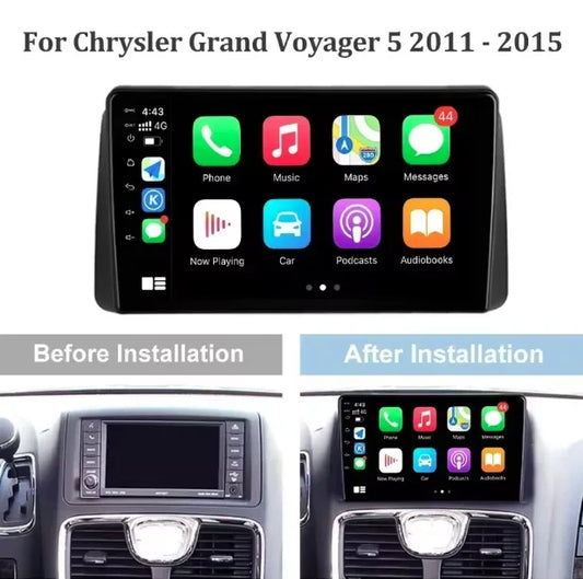 9 Inch Android 13.0 2GB+32GB For Dodge Grand Caravan 2011-2020 Car GPS Navigation Multimedia Player Radio Tape Head Unit Carplay