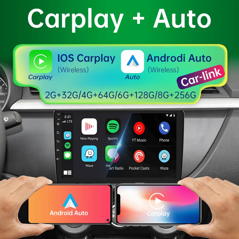 2 din Car play Android Radio Multimedia 7 9 10 inch CarPlay Android 13 Auto  stereo receiver Player 2DIN GPS 4G 64G