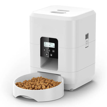 2L with video automatic cat feeder, intelligent timed and quantitative feeding, cat, dog and pet feeding bowl controlled by APP