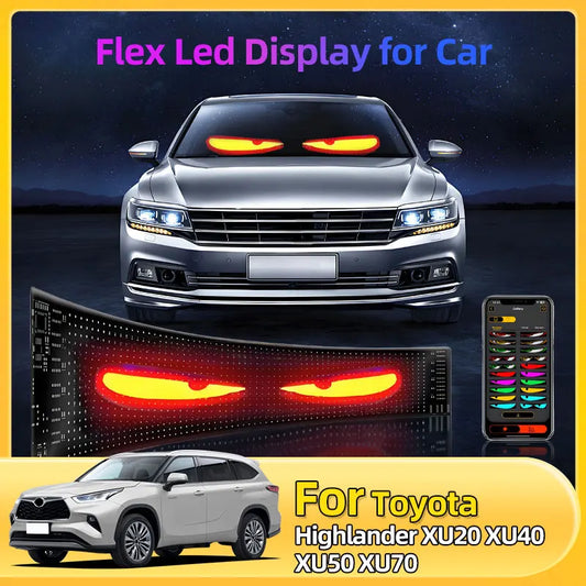For Toyota Highlander XU20 XU40 XU50 XU70 APP Control Car Demon Eyes Vehicle Signal Lights LED Eyes Light Warning Strobe Lights