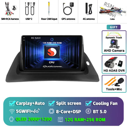 Android 14 Carplay Car Radio For Renault Kangoo 2009 2012 2015 2016 2017 2018 Multimedia Video Player Navigation Stereo 2din DSP