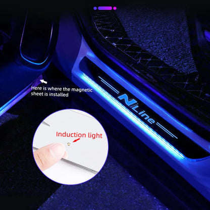 Car Door Decorate Lamps For Hyundai I30 Sonata Elantra i40 Kona Tucson N Line Auto Pedal Light Sill Pathway Welcome Scuff Light