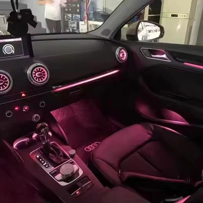 21 in 1 Ambient Lighting Car Kit For Audi A3 2013-2020 without Air Vent Dashboard Door Decoration Atmosphere Lamp by APP Control