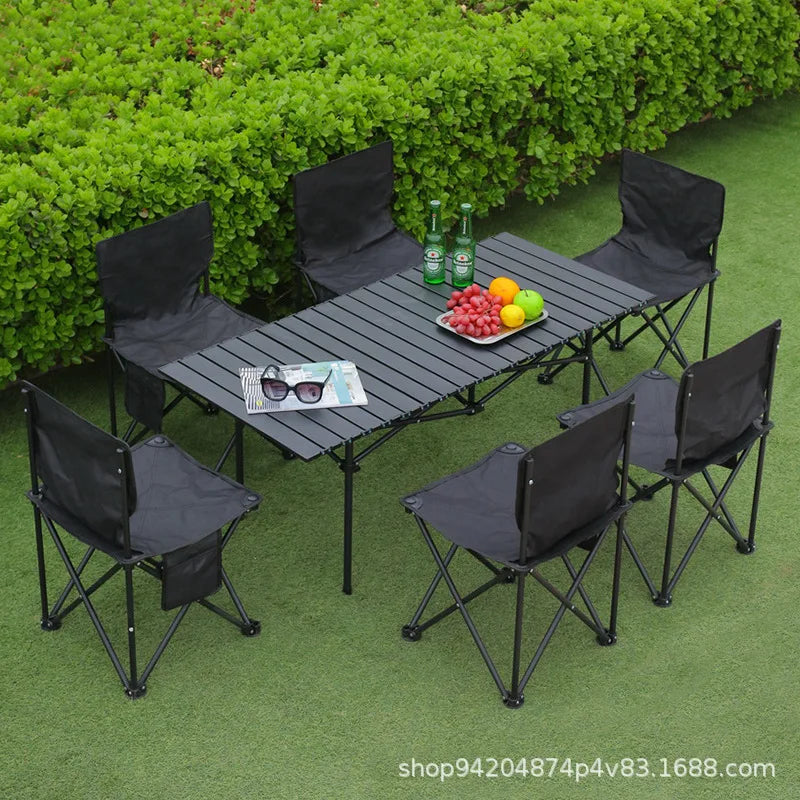 Outdoor Folding Table, Egg Roll Table, Stall, Convenient Camping Table And Chair Set, Picnic Chair Full Set Of Equipment