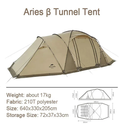 Naturehike Light Campaign Tent Hiking Tent Ultralight Tunnel Mobi Camping Shade Shelter Beach Trips Ultralight Hiking Campaign