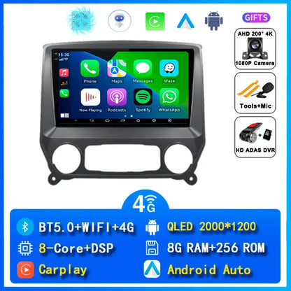 Android 14 Car Radio For Chevrolet Silverado 3 GMTK2 2014 2015 2016 2017 2018 Carplay Auto Multimedia Player Stereo DSP WIFI 4G