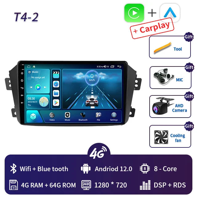 2 Din Android 13 Car Radio Player For Geely Emgrand X7 GX7 EX7 Autoradio Multimedia RDS Navigation GPS Carplay Stereo DVD DSP 4G