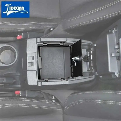 JIDIXIAN Car Armrest Safe Storage Box Cipher Lock for Jeep Wrangler JK 2007 2008 2009 2010 2011 2012 2013 2014 2015 2016 2017