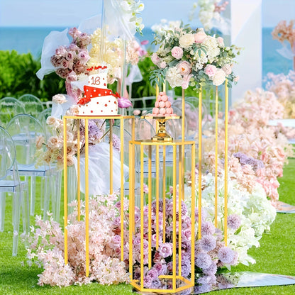 Large 6-sided 3-piece Storage Rack, Vase Decoration Bottle, Home Decoration, Party Decoration, Placing Cakes, Bouquets