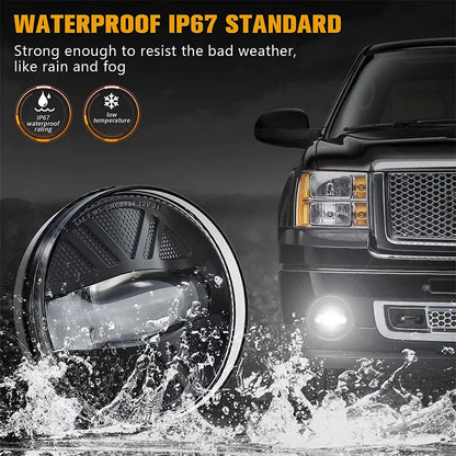 1Pair Car Front Bumper Driving Fog Light Kit for GMC Sierra 1500 2007-2013/Sierra 2500HD 3500HD 2007-2014