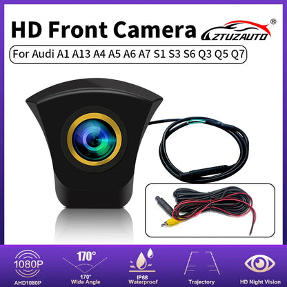 AHD 1080P 170°CCD AHD Night Vision Waterproof Front View Camera with Audi Logo for A1 A2 A3 A4 A5 A6 A7 A8 Q3 Q5 Q7 TT TTS