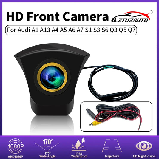 AHD 1080P 170°CCD AHD Night Vision Waterproof Front View Camera with Audi Logo for A1 A2 A3 A4 A5 A6 A7 A8 Q3 Q5 Q7 TT TTS