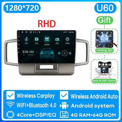 WIFI For Honda Freed 1 2008 - 2016 Car Radio Multimedia Video Player Navigation GPS Android Auto QLED Screen No 2din 2 din DVD