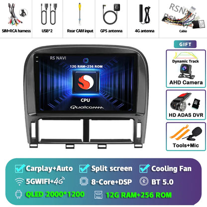Android 14 Carplay Auto Car Radio Multimedia Player For Lexus LS430 XF30 LS 430 2000 - 2006 DSP Autoradio Stereo 2din Head Unit