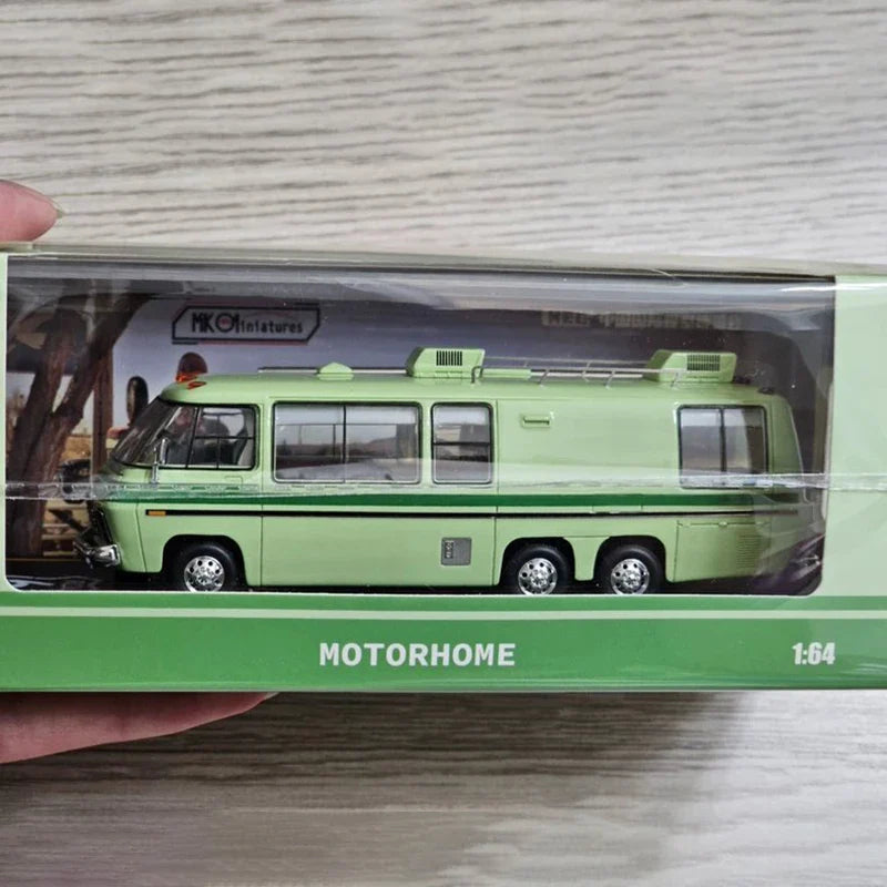 MK Miniatures 1:64 GMC Motorhome HEC Caravan Limited Edition Beijing Exhibition Exclusive Resin Model Long Body RV Collectible