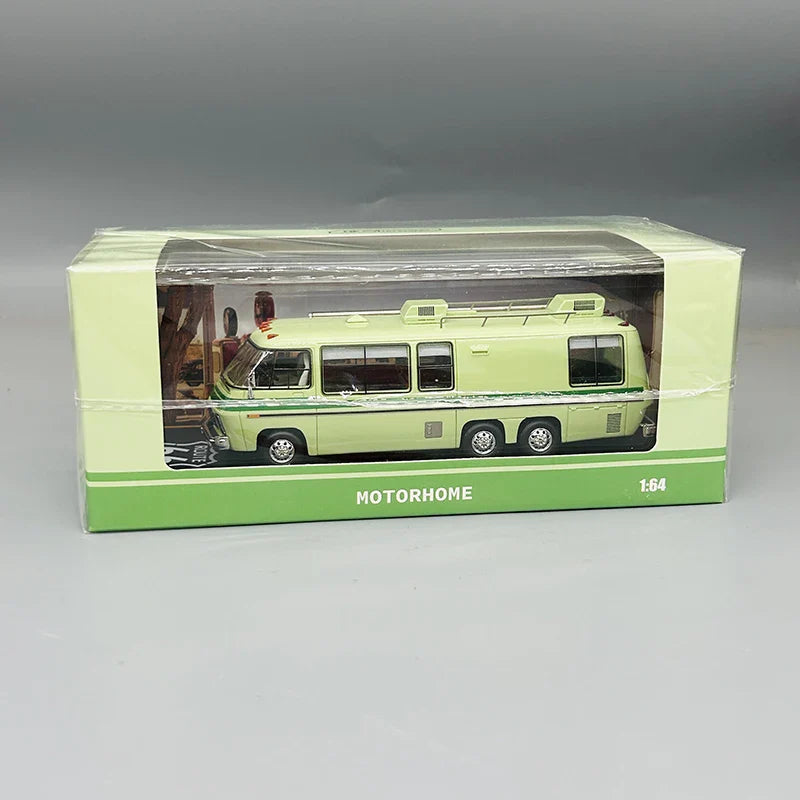 MK Miniatures 1:64 GMC Motorhome HEC Caravan Limited Edition Beijing Exhibition Exclusive Resin Model Long Body RV Collectible