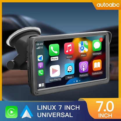 Car Radio Wireless CarPlay Android Auto Multimedia Video Player 7inch Portable Touch Screen With USB AUX For Rear View Camera