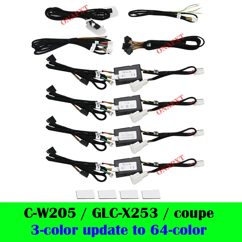 LED For Benz C/GLC Coupe W205 X253 C43 C63 C200 C180 Car Decorative Lamp MB Nozzle Air Vent 3D Tweeter Speaker Ambient Light