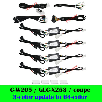 LED For Benz C/GLC Coupe W205 X253 C43 C63 C200 C180 Car Decorative Lamp MB Nozzle Air Vent 3D Tweeter Speaker Ambient Light