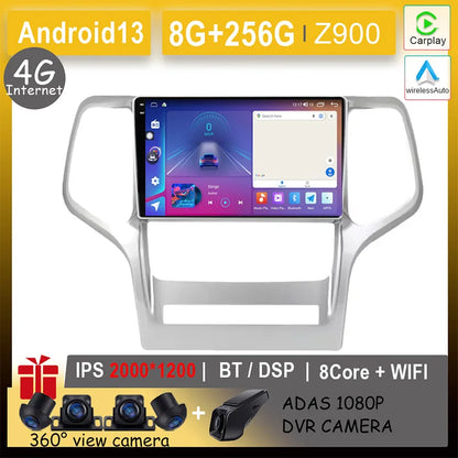 Car Android For Jeep Grand Cherokee WK2 2010 - 2013 Auto Radio Multimedia Player Stereo Video Touchscreen Navigation GPS WIFI