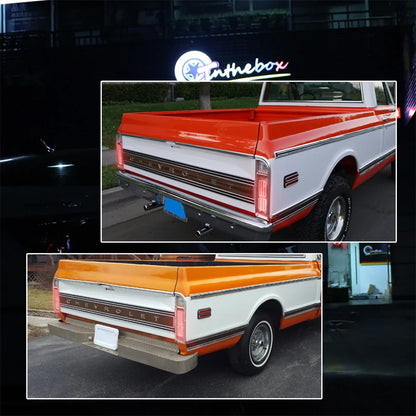 Red LED Car Rear Tail/Brake Lights Taillamp Assemblies For Chevy & GMC Trucks (Fleetside/Wideside) 1967 1968 1969 1970 1971 1972