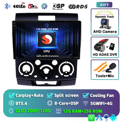 Android 14 Car Radio For Ford Everest Ranger Mazda BT50 BT-50 2006 2007 2008 - 2010 Multimedia Video Unit Head Player Stereo GPS