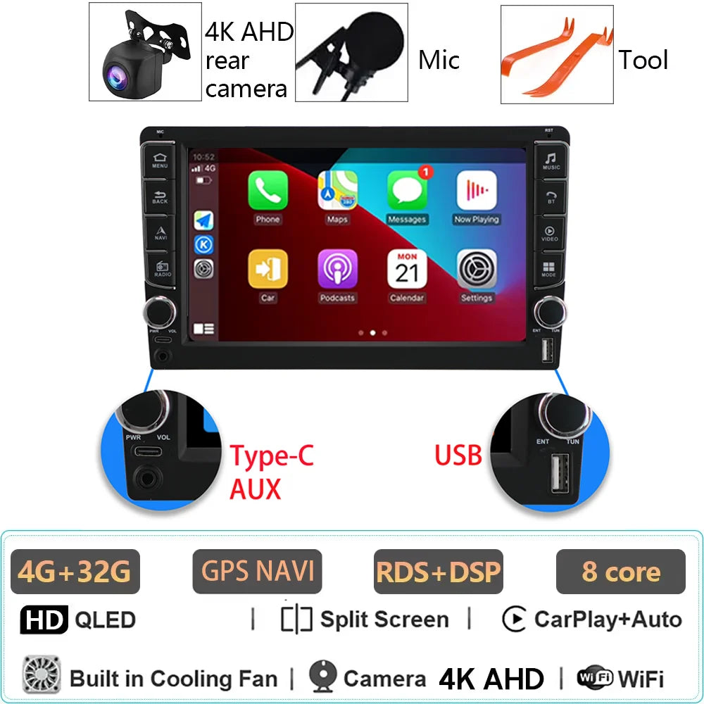 Car Radio Android 14 For Ford Fiesta Mk 6 2009 - 2018 Mirror Link AutoMotive Smart Car Systems GPS Navigation Bluetooth 8 Core
