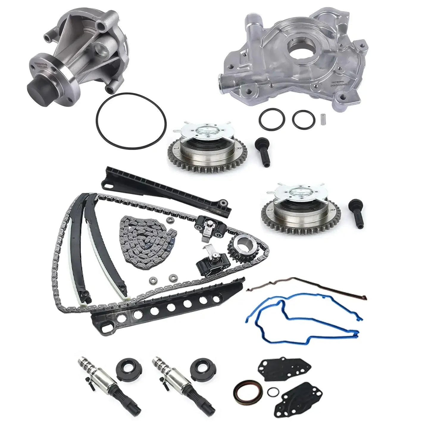 AP03 Timing Chain Kit Oil Water Pump Cover Gasket for 2005-2010 Lincoln Navigator Ford Expedition F-150 F-250 F-350 5.4L