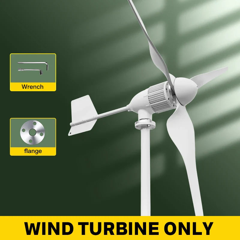5000w 2kw Horizontal Wind Turbine Generator 96V 48V 24V Free Energy Magnetic Dynamo Strong Power 220v Inverter Output For Home power tools