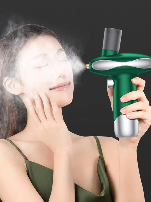 Blue Red Light Therapy Skin Moisturizing Nano Mist Sprayer Portable Airbrush Facial Steamer Spray Skincare Oxygen Facial Machine