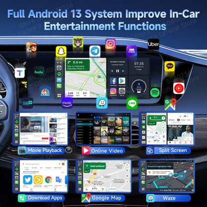 2025 CarlinKit 3 In 1 Android 13 Mini CarPlay Ai Box Android Auto Wireless CarPlay Box QCM6125 6225 8-Core For Wired AA CP Cars