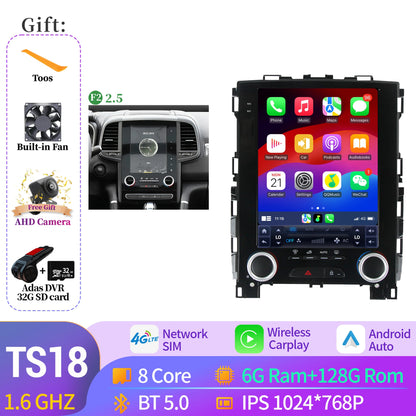 9.7″Android 14 For Renault Koleos Megane 4 Samsung SM6 Talisman 2017-2019 Wireless Apple BT Carplay Car Radio Multimedia