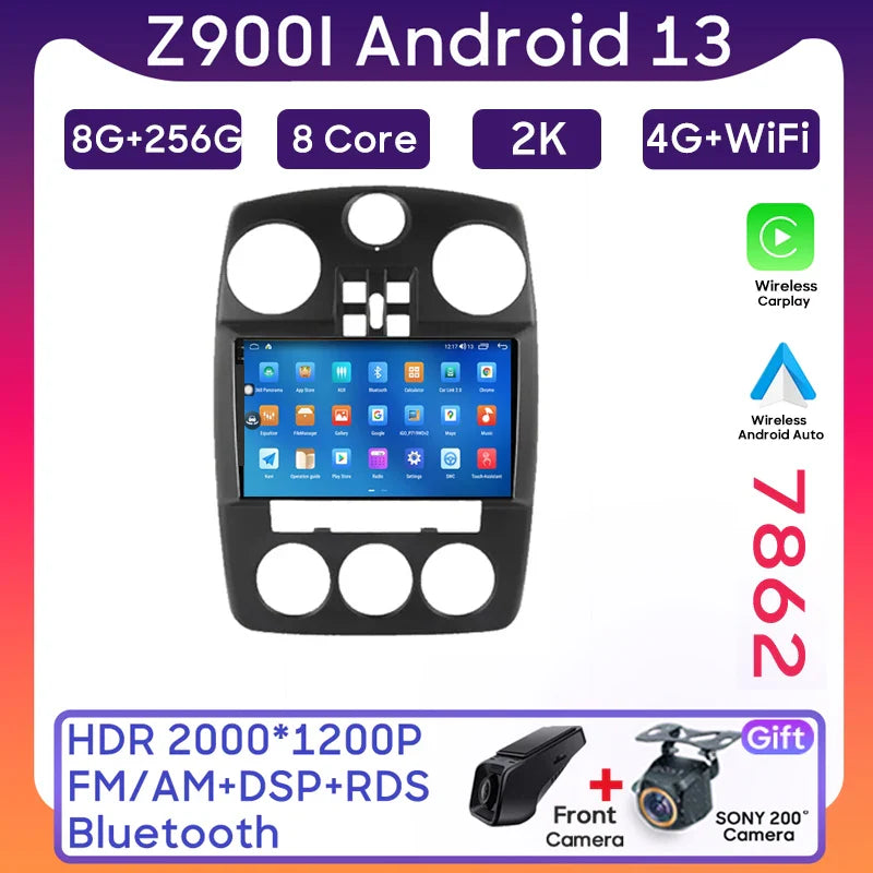 Android Radio For Chrysler PT Cruiser 2007-2009 Stereo Head Unit GPS Navigation Multimedia Player Mirror Link Carplay 8 Core 5G