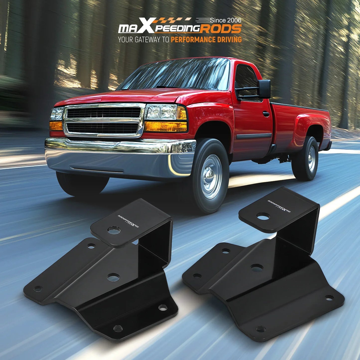 2" Rear Axle Drop Hangers For Chevrolet GMC 1500 Pickup 2WD 1999-2006
