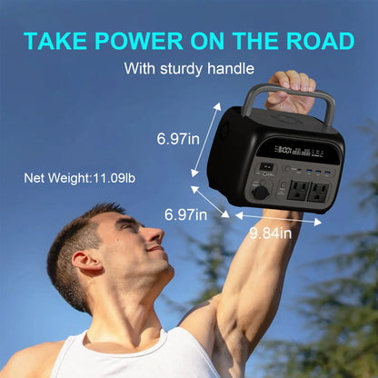 500w LiFePo4 Portable Power Station 345wh 108000mAh Camping Outdoor Solar Generator Batteries 220V 110V AC Output Power Bank RV