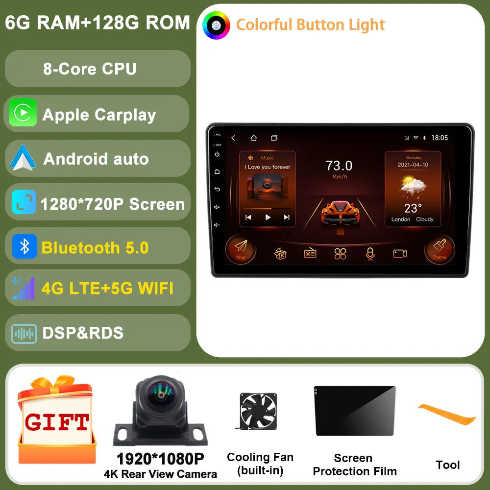 Android 14 For GMC Chevrolet Avalanche Silverado Tahoe Equinox Impala Traverse Express Traverse Car Radio Multimedia Carplay GPS