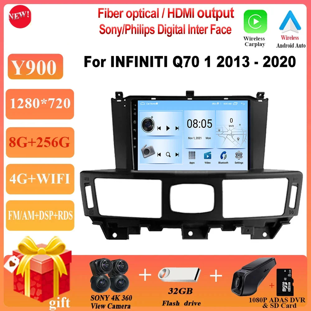 Car Radio Player For Infiniti Q70 1 2013-2020 Android 13 Car Radio Multimedia Video Player Navigation  auto radio car DVD WIFI