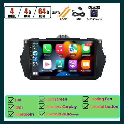 Android OS Car Radio Touch Screen For Suzuki Alivio Ciaz 2014 2015 - 2019 Multimedia Player Navigation GPS Carplay Tools 8Core