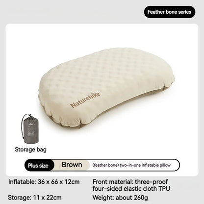 Naturehike Inflatable Pillow 3D Sponge Ultralight for Outdoor Camping Travel Neck Sleeping Self Inflating Air Pillow Portable